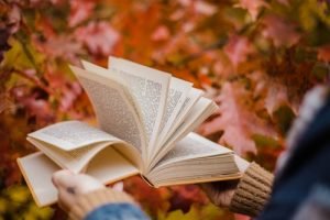 flipping through the pages of a book